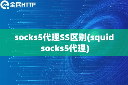 socks5代理SS区别(squid socks5代理)