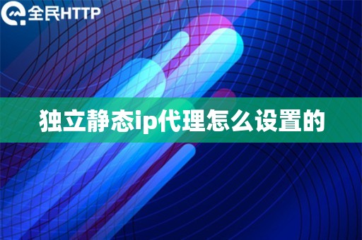 独立静态ip代理怎么设置的