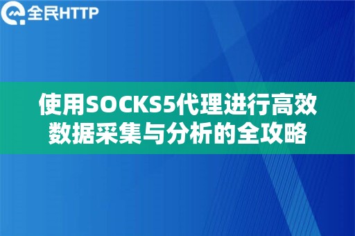 使用SOCKS5代理进行高效数据采集与分析的全攻略