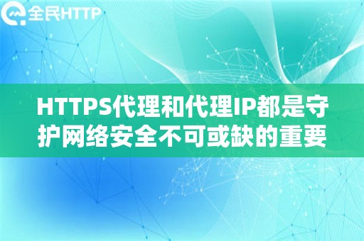 HTTPS代理和代理IP都是守护网络安全不可或缺的重要工具