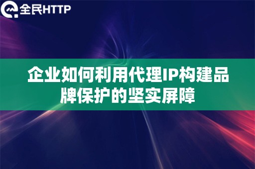 企业如何利用代理IP构建品牌保护的坚实屏障