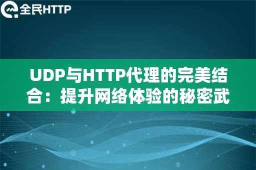 UDP与HTTP代理的完美结合：提升网络体验的秘密武器