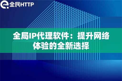 全局IP代理软件：提升网络体验的全新选择