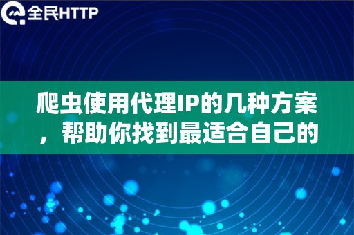 爬虫使用代理IP的几种方案，帮助你找到最适合自己的方法