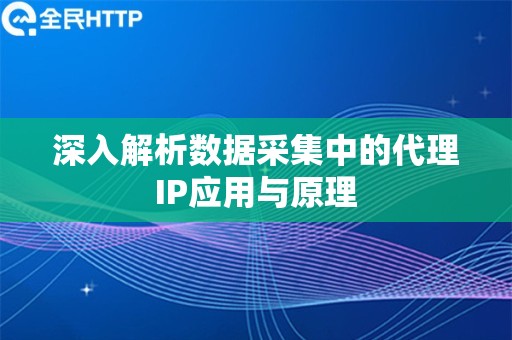 深入解析数据采集中的代理IP应用与原理