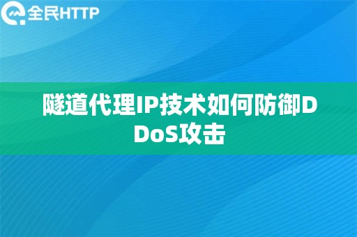 隧道代理IP技术如何防御DDoS攻击