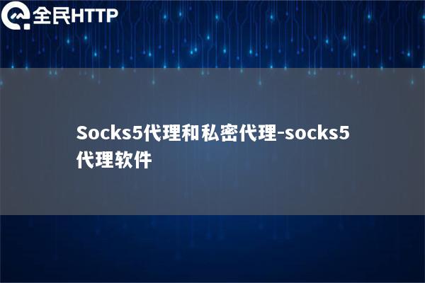 Socks5代理和私密代理-socks5代理软件