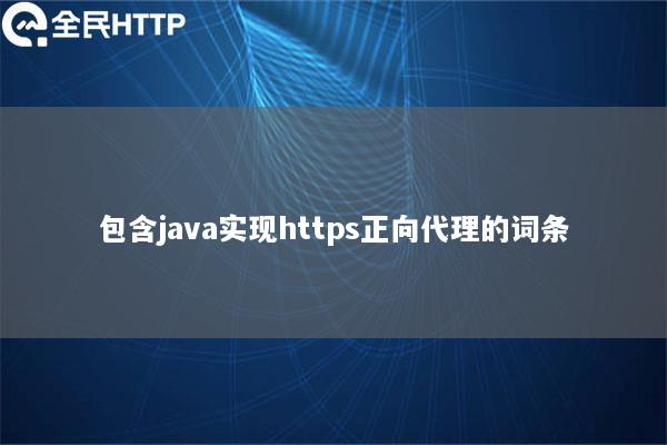 包含java实现https正向代理的词条