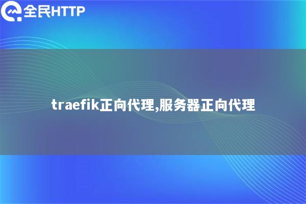 traefik正向代理,服务器正向代理