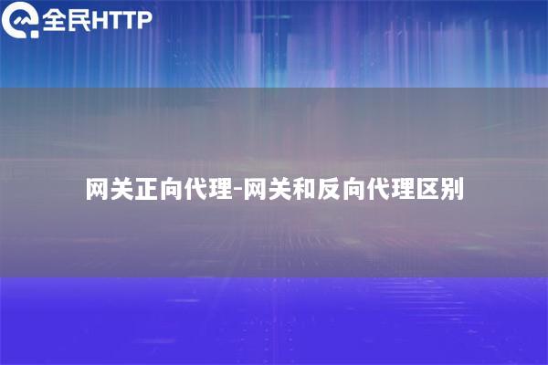 网关正向代理-网关和反向代理区别