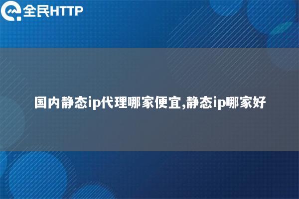 国内静态ip代理哪家便宜,静态ip哪家好