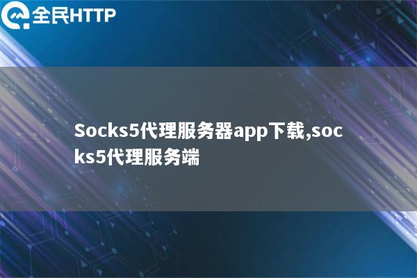 Socks5代理服务器app下载,socks5代理服务端