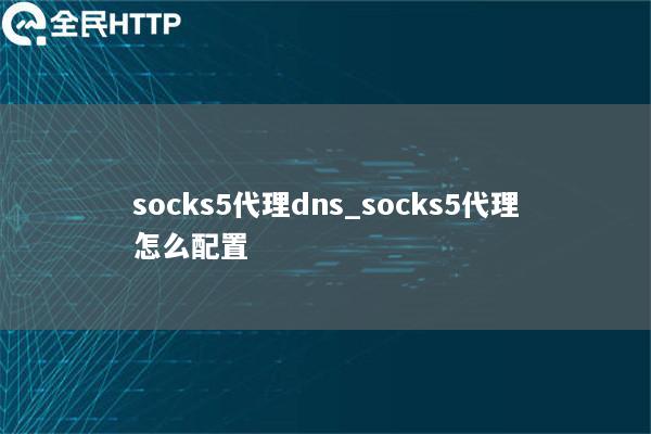 socks5代理dns_socks5代理怎么配置