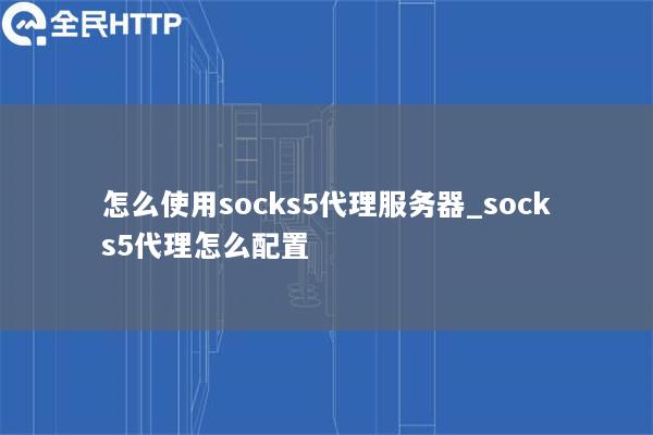 怎么使用socks5代理服务器_socks5代理怎么配置