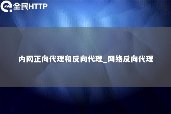 内网正向代理和反向代理_网络反向代理