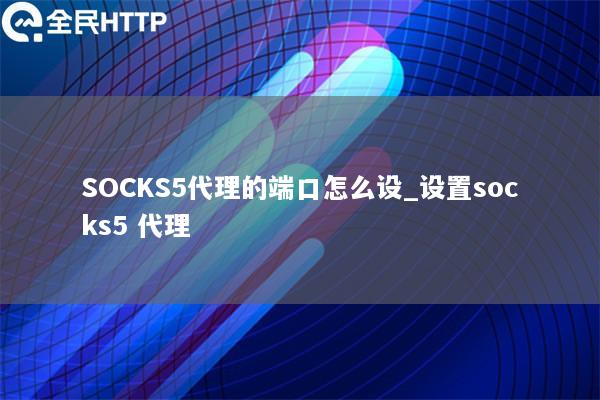 SOCKS5代理的端口怎么设_设置socks5 代理