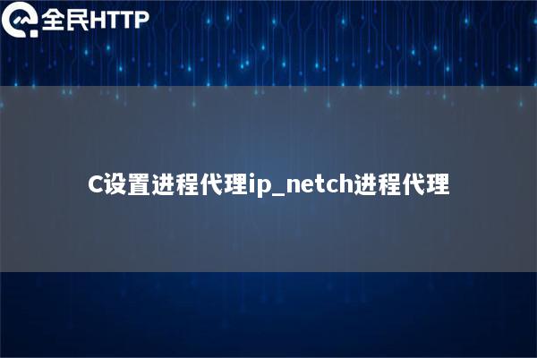 C设置进程代理ip_netch进程代理