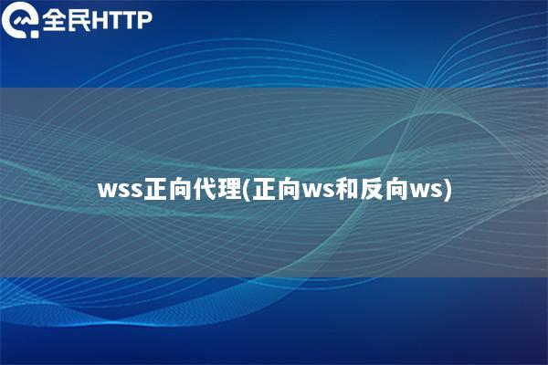 wss正向代理(正向ws和反向ws)