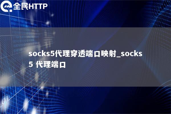 socks5代理穿透端口映射_socks5 代理端口