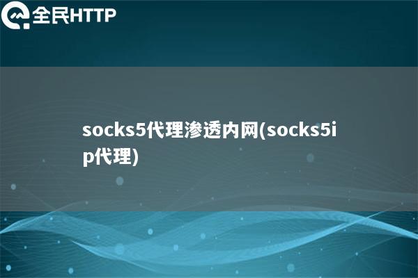 socks5代理渗透内网(socks5ip代理)