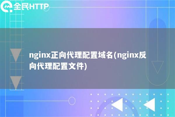 nginx正向代理配置域名(nginx反向代理配置文件)