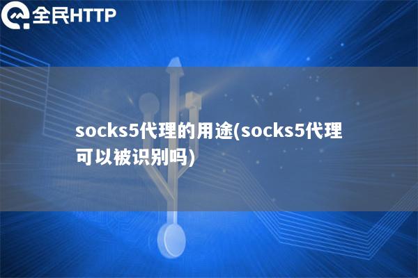 socks5代理的用途(socks5代理可以被识别吗)