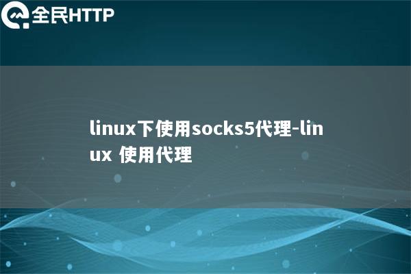 linux下使用socks5代理-linux 使用代理