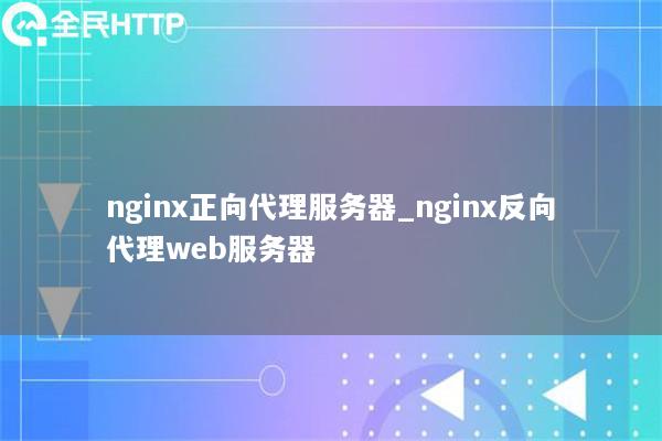 nginx正向代理服务器_nginx反向代理web服务器