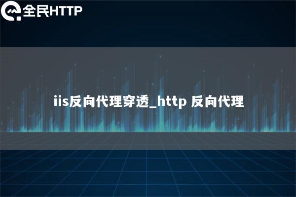 iis反向代理穿透_http 反向代理