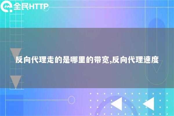 反向代理走的是哪里的带宽,反向代理速度