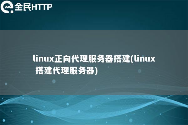 linux正向代理服务器搭建(linux 搭建代理服务器)