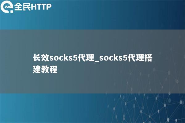 长效socks5代理_socks5代理搭建教程