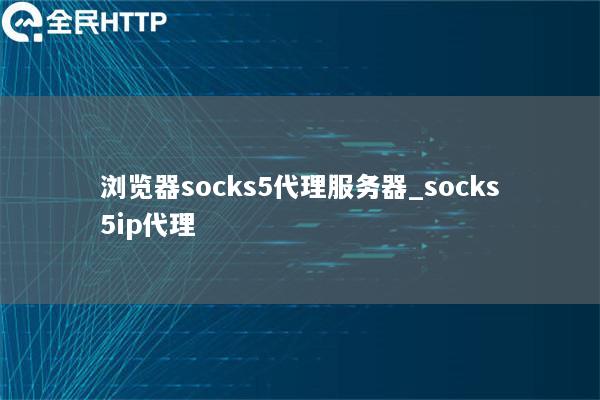 浏览器socks5代理服务器_socks5ip代理