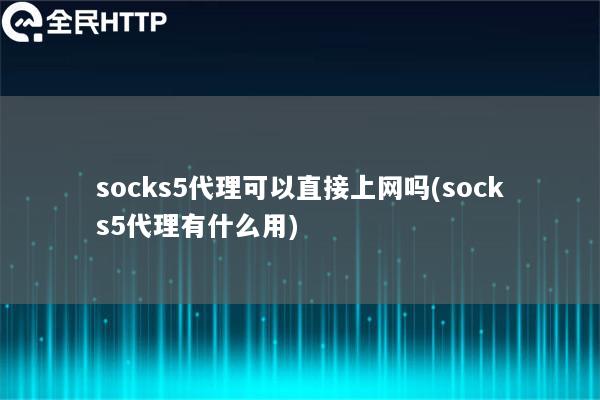 socks5代理可以直接上网吗(socks5代理有什么用)