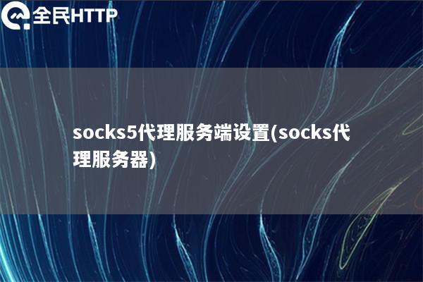 socks5代理服务端设置(socks代理服务器)