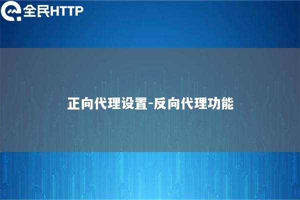 正向代理设置-反向代理功能