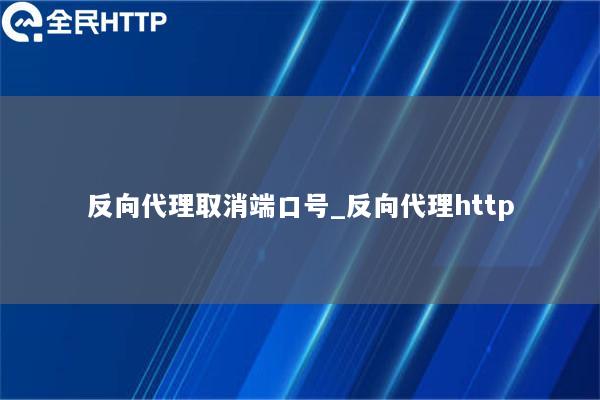 反向代理取消端口号_反向代理http