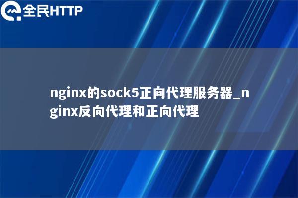 nginx的sock5正向代理服务器_nginx反向代理和正向代理