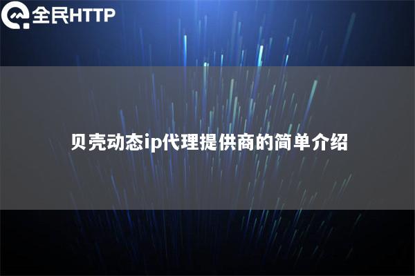 ipipgo动态ip代理提供商的简单介绍