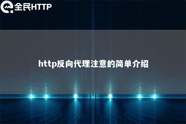 http反向代理注意的简单介绍